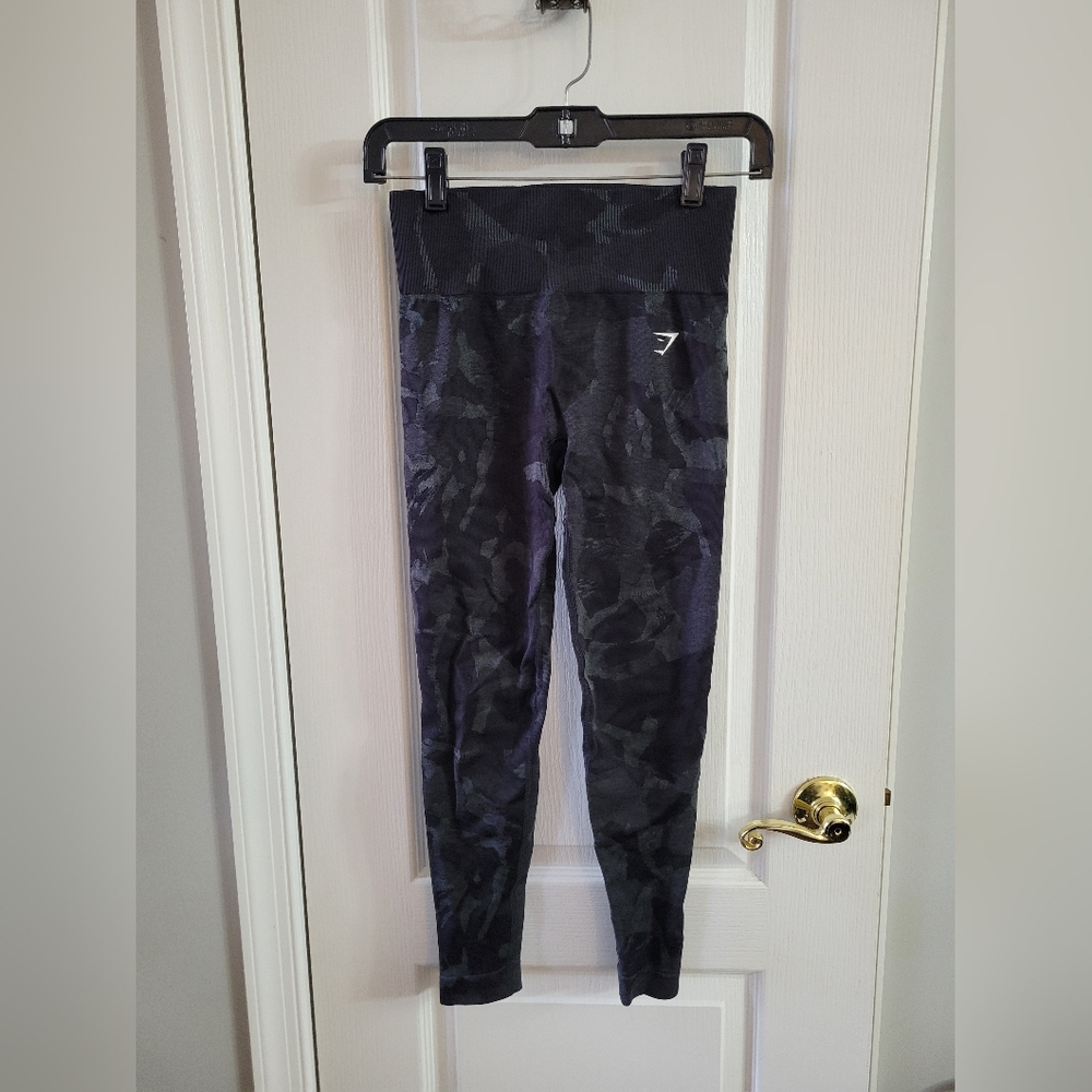 Gymshark Adapt Camo Seamless Leggings Savanna Black Size Small
